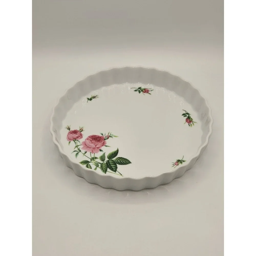 Christineholm Pink Rose Quiche‎ Pie Tart Baking Dish 9.75